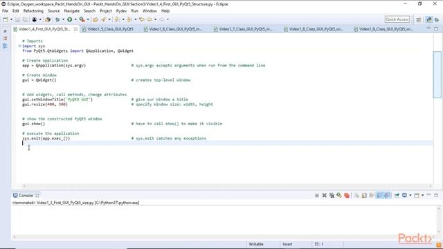 Hands-On Python 3.x GUI Programming: Creating Our First GUI with PyQt5|packtpub.com