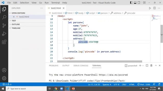front end tips for beginners | javascript object key search | string search in javscript |Html tips