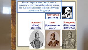 БОРЬБА ЗА КНЯЖЕНИЕ ПОСЛЕ ГИБЕЛИ СВЯТОСЛАВА 18йФАКУЛЬТ ИСТОР Росс