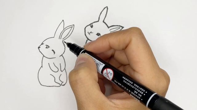 Как Нарисовать МИЛОГО КРОЛИКА|Зайца| How to draw a cute Bunny|hare смотреть онлайн