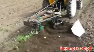Уборка картошки роторным плугом