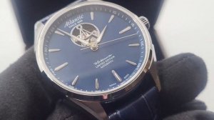 1 ИЗ 888! Краткий обзор швейцарских часов Atlantic Worldmaster Open Heart Limited Edition Blue 42mm