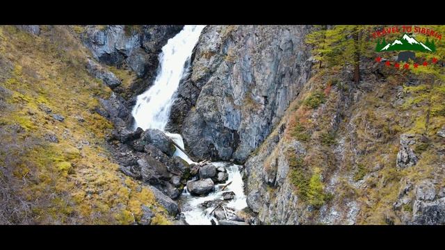 Водопад Улуг-Хольский, клуб "Путешествие в Сибирь", конный тур Позарым