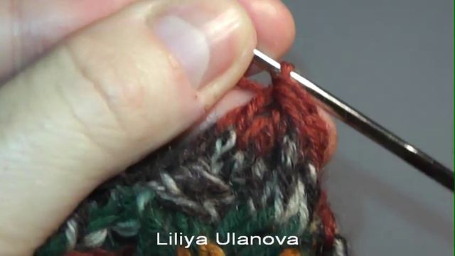 Шарф Снуд - Переходный ряд из косы в резинку смотреть онлайн