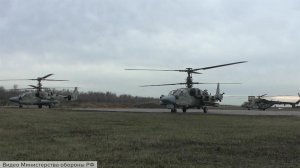 Опорные пункты ВСУ на Краснолиманском направлении СВО поразили экипажи вертолетов Ка-52