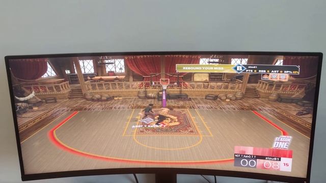 Xiaomi Mi 34 Curved monitor with NBA2K 2023 on Playstation 5 смотреть онлайн