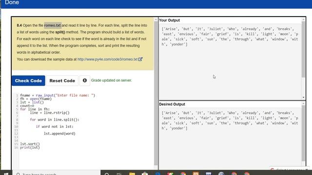 4 Coursera || Python Data Structures Week-4 Solution || Specialization Course - Python for Everybod