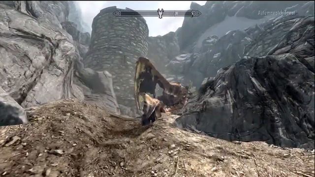 epic dragon kill skyrim. смотреть онлайн