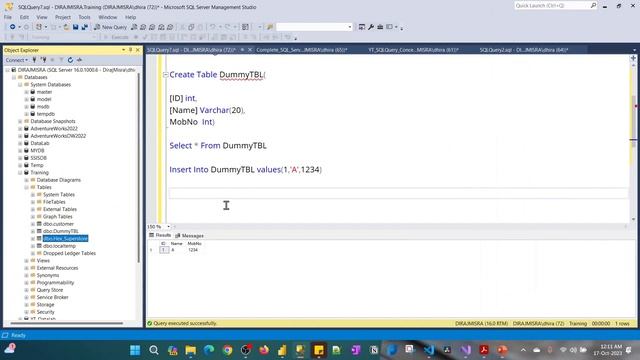 SQL Server Tutorial in Hindi | Insert Data | Bulk Insert data | Import CSV File | P6