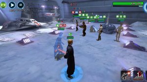 SWGOH. Без шансов. Первый порядок vs Клюк (Командир Люк Скайокер)