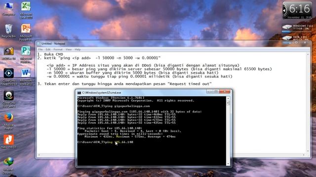 Cara Melakukan DDOS ATTACK Dengan CMD смотреть онлайн