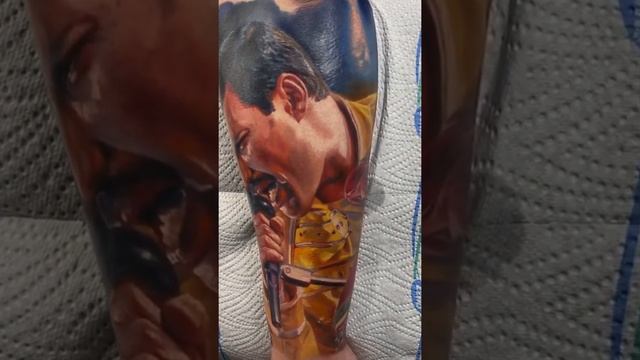 Freddie Mercury tattoo | #shorts #tattoo #tattooartist | Tattoohub