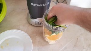 NUTRI BULLET?Рецепт смузи с бананом апельсином и шпинатом?пробую впервые?