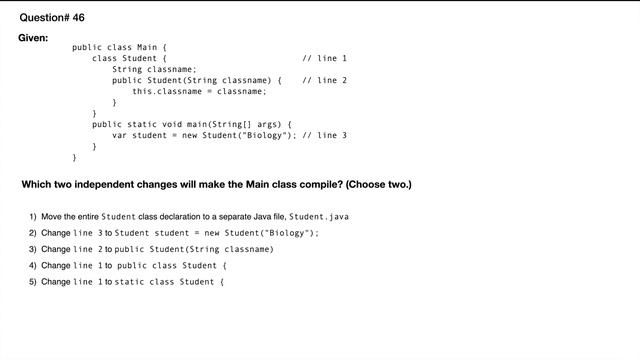 Java 11 Certification 1Z0-819 Practice Question and answers - Part - 5 смотреть онлайн