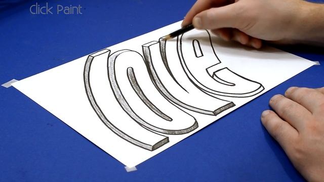 Простое 3D Граффити Как нарисовать иллюзию LOVE поэтапно смотреть онлайн