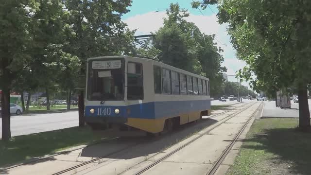 уфимский трамвай ктм (депо зорина  ул зорге электротранспорт россии . прогулка по городу 2022 г лето