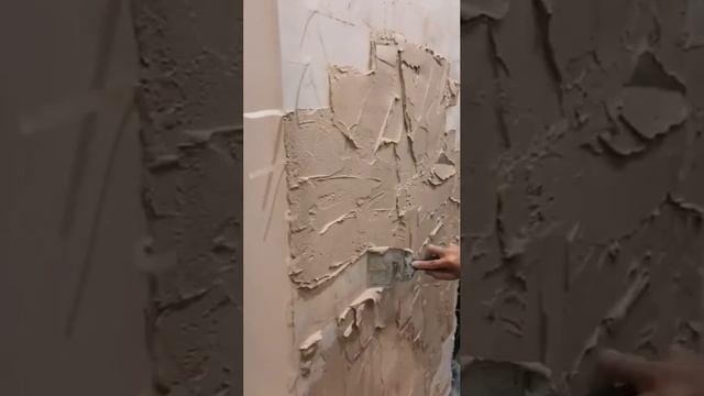 Кирпичная стена из штукатурки своими руками!