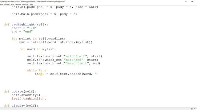 Making a Syntax Highlighter in Tkinter [Project 5]