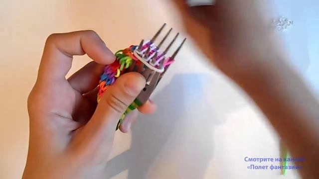 Браслет из резинок Четверной рыбий хвост смотреть онлайн