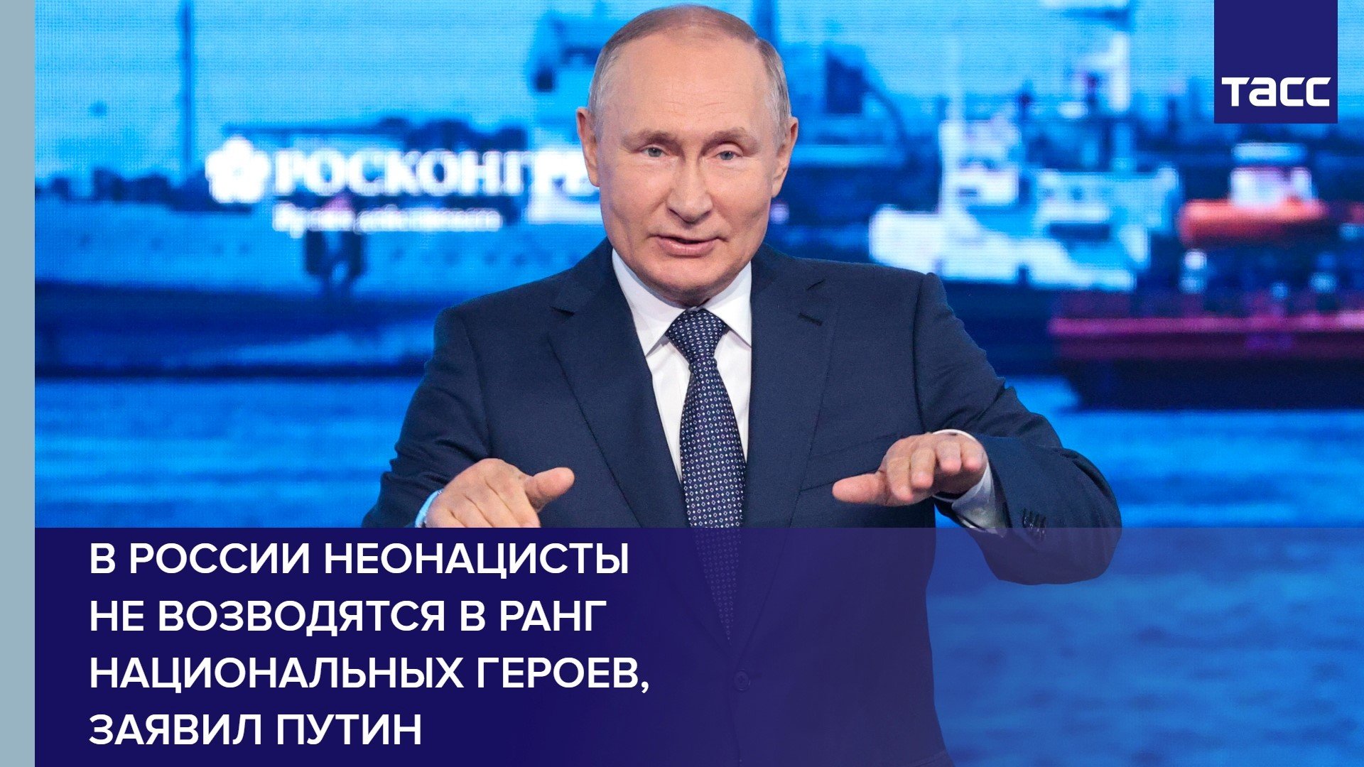В России неонацисты и крайние националисты не возводятся в ранг национальных героев, заявил Путин