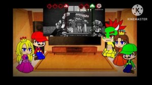 Mario movie react to fnf mario madness v2