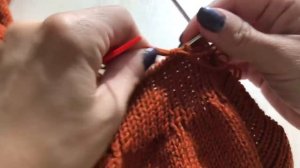 Итальянский способ закрытия резинки 1х1 иглой