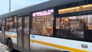 Автобус ЛиАЗ-4292.60(1-2-1) следует по маршруту 431 ”м. Котельники - ул. 8-ого Марта”