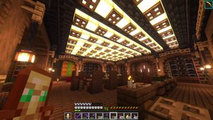 Майнкрафт, расслабляющий геймплей, подземная столовая, minecraft.