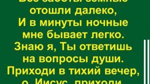 В тихий вечер склоняю я колени в тиши