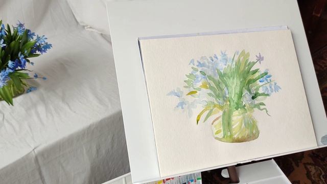 Купили штатив / Процесс рисования пролеска смотреть онлайн