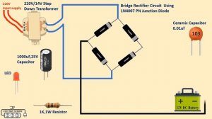 A Simple Battery Charger Circuit Diagram for 12V Battery