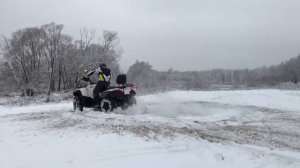 квадроцикл baltmotors junior 100 и квадроцикл baltmotors jumbo 700 max катаемся зимой
