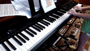 Песня кота Леопольда на пианино в разных октавах Roland fp-10