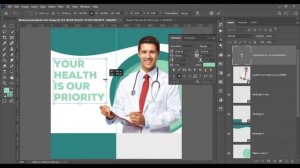 Photoshop Tutorial - Medical Social Media Post Design - Medical Web Banner Design