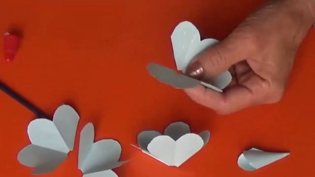 flowers from paper, origami, 3 цветка из бумаги, оригами смотреть онлайн