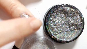 Глиттерная втирка Beautybigbang с обычным лаком