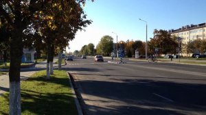 Узда. Узденский райисполком. Новый центр города - бульвар Дзержинского + улица Советская .