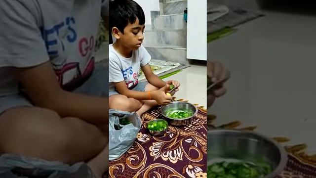 Lady Finger cutting by Darshil | Bhindo | Bhindi | hibiscus esculentus | भिंडी смотреть онлайн