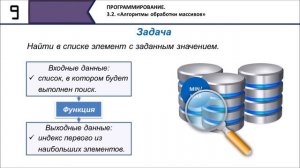 АЛГОРИТМЫ ОБРАБОТКИ МАССИВОВ. 9 КЛАСС. 3 РАЗДЕЛ.