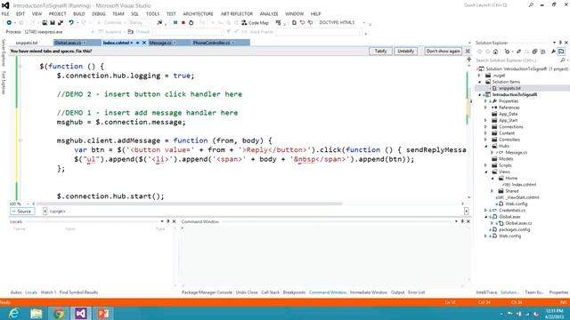 Lunch & Learn - Real Time Web Messaging with SignalR смотреть онлайн