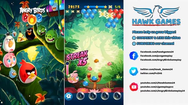 Angry Birds Stella POP Bubble Shooter Level 5 - Walkthrough, No Boosters смотреть онлайн