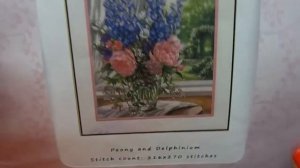 ✅Вышивка/ #Обзор и отшив набора #Пионы и дельфиниумы #Peonies & Deiphiniums Dimensions  (копия)