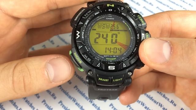Как настроить часы Casio ProTrek PRG-240-1B - инструкция Watch-Forum.RU