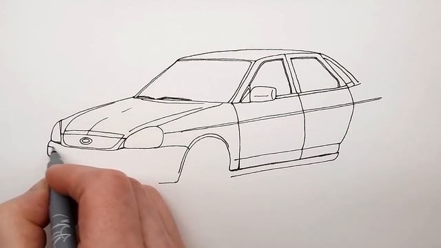 Автомобиль Лада Приора ВАЗ-2170 ★ Как Нарисовать Машину Ладу Приору седан поэтапно смотреть онлайн