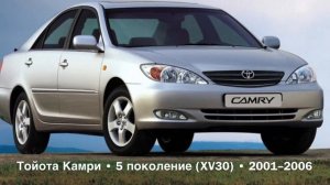 Как менялась легендарная Тойота Камри