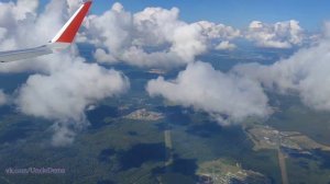Облака белогривые лошадки. AirBus A321 посадка Шереметьево. Лето 2022