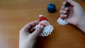 МК Новогодняя Салфетка Дед Мороз. Вяжем крючком