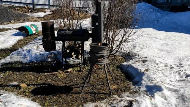 ЛУЧШАЯ ПЕЧЬ МАНГАЛ из ДИСКОВ для КАЗАНА! смотреть онлайн