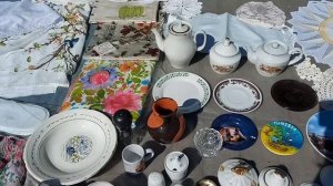 Пришла на барахолку в России. Что есть из посуды и цены. Август 2022.