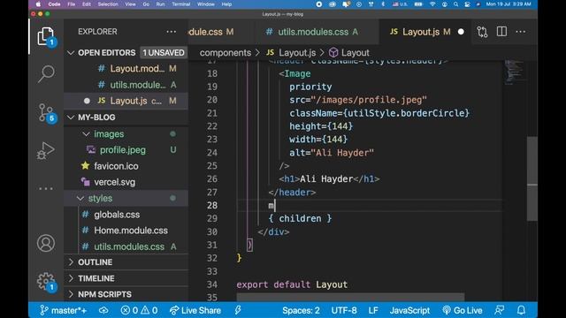 Next.js Tutorial for Beginners 2021 #5 - Working with Layout | by Ali Hayder